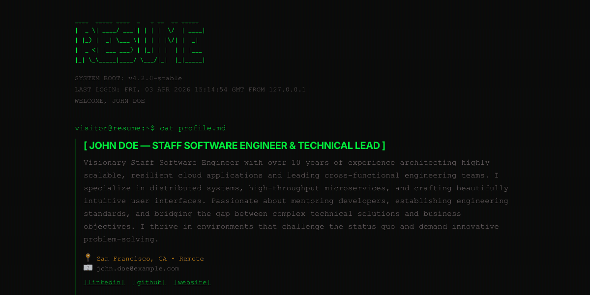 Terminal Console preview